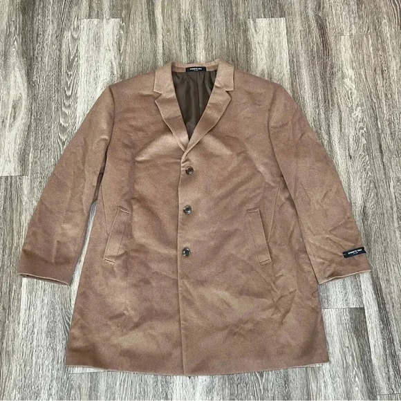 Mens Kenneth Cole New York Brown Wool Blend Coat - R52 - Picture 1 of 12